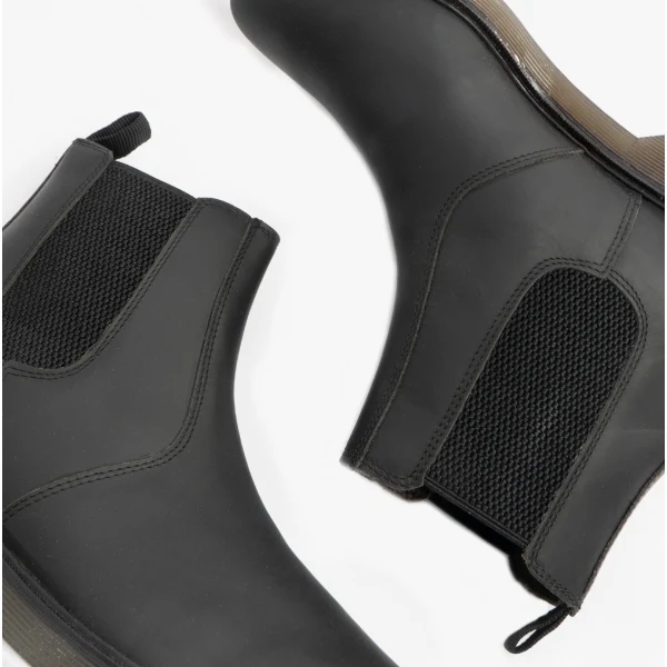 STB ELLIS Unisex Leather Air Cushioned Dealer Boots Waxy Black - Image 5