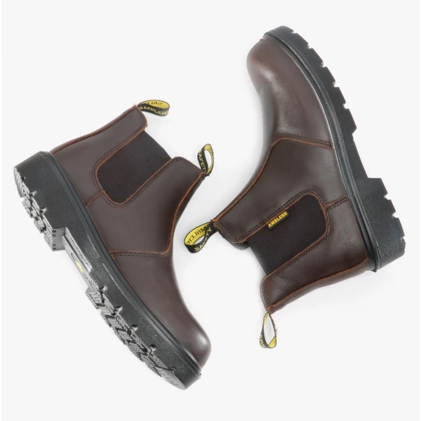 Amblers Safety FS128 Unisex Leather Safety Boots Brown - Image 3