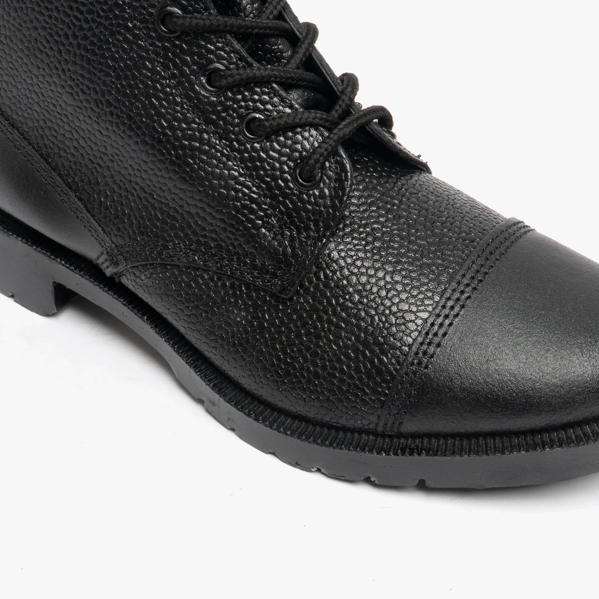 Grafters M391A Unisex Grain Leather Work Boots Black - Image 6