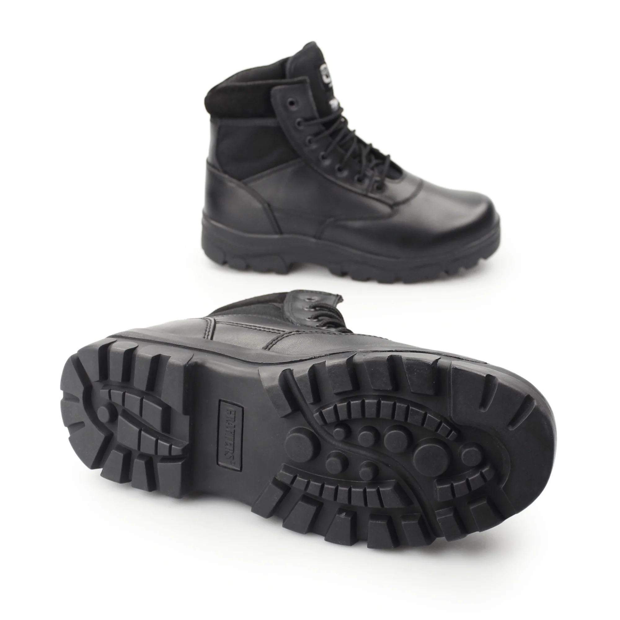Grafters SHERMAN Unisex Leather Work Boots Black - Image 4