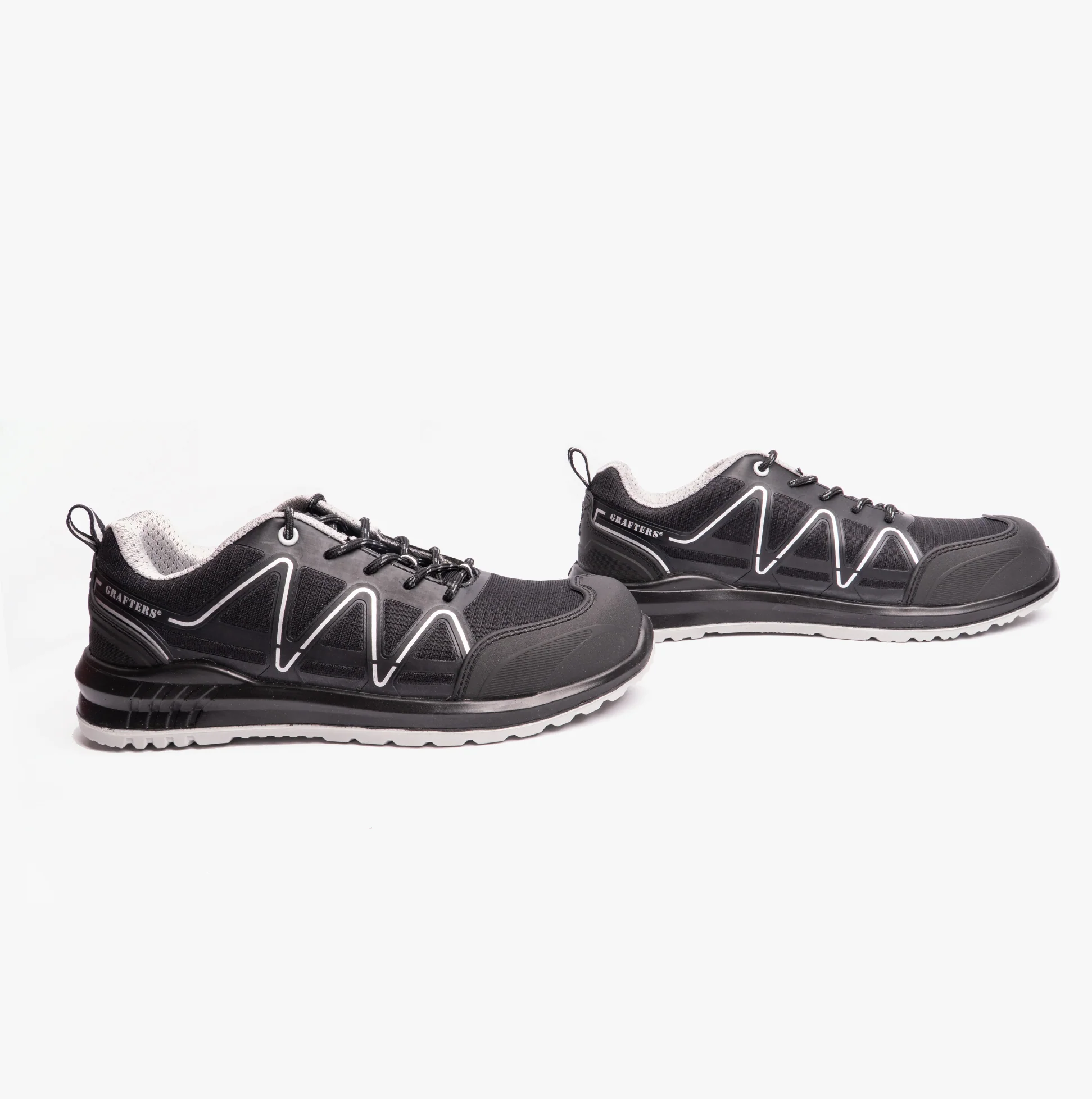 Grafters M989A Mens Composite Non-Metal Safety Trainers Black - Image 3