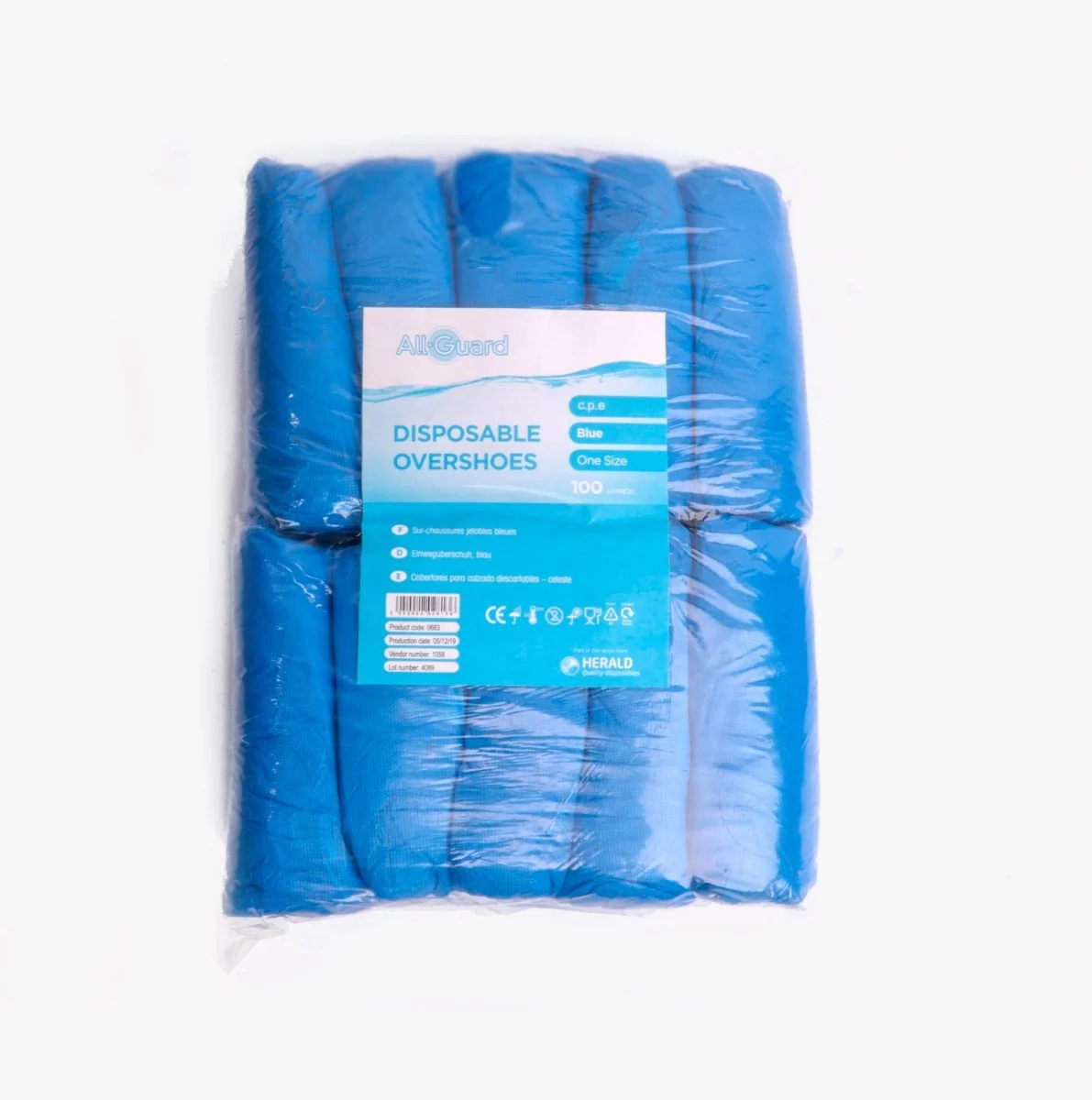 All Guard VERSHOE 100 Pack Disposable Shoes Covers Blue - Image 4